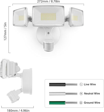 Onforu 2 Pack 100W 11000LM LED Motion Sensor Outdoor Lights, Dusk to Dawn Flood - Image 9