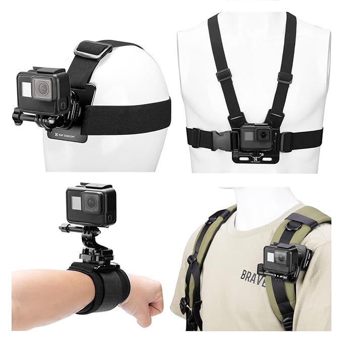 K&F CONCEPT Accessories Set for GoPro Hero 13/12/11/10/9/8/7/6/5/4/DJI Osmo by KFCONCEPT