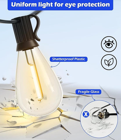 luckystyle 120FT LED Outdoor String Lights - Image 4