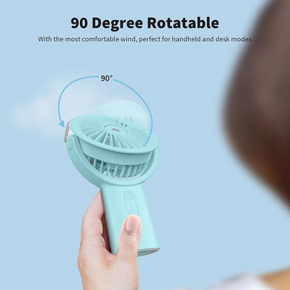 Otlonpe Handheld Misting Fan Portable, Small Personal Hand Held Rechargeable - Image 8