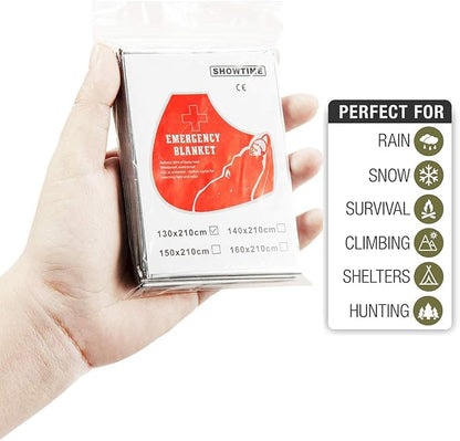 Emergency Mylar Thermal Blankets, Space Blanket Survival kit Camping Blanket - Image 3