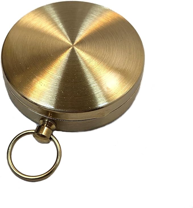 Glow in the Dark Brass Pocket Compass - Image 6