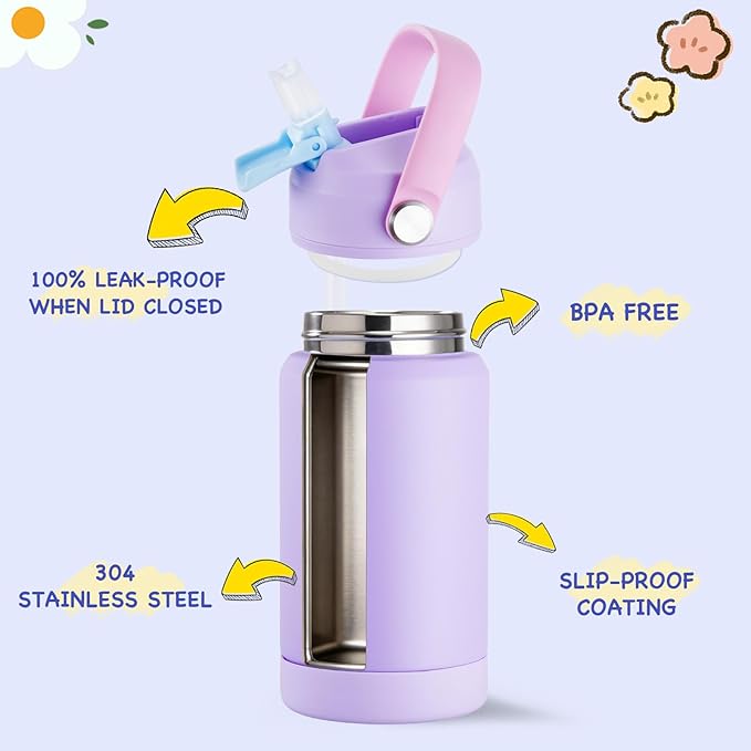 Kerilyn 12oz Water Bottle, Stainless Steel Insulated Water Bottle - Image 3