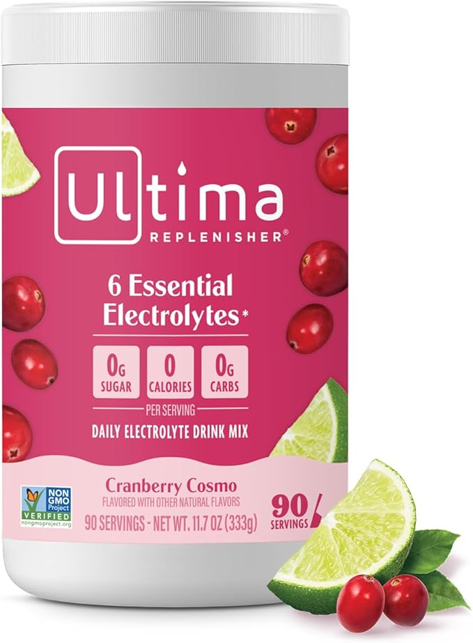 Ultima Replenisher Daily Electrolyte Powder Drink Mix – Sugar Free – Cranberry by UltimaReplenisher