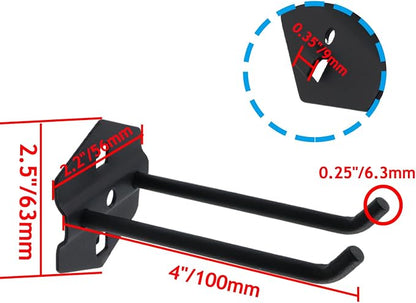 Pegboard Hooks Heavy Duty Metal Steel 3/8" Square Hole Peg Hooks Suitbale - Image 2