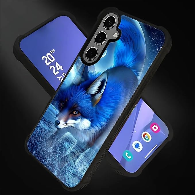 for Samsung Galaxy S24 S25 Plus Case, Snowy Mountain Fox Lake Pattern Graphic - Image 2