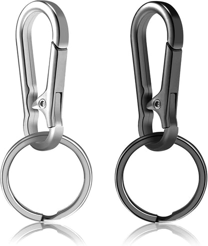 2pcs Metal Keychain Rings, Sturdy Key Chain Ring Carabiner Clip, Key Holder by ManTangSun