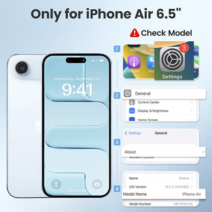 Mitywah Waterproof Case for iPhone Air, Military Grade Rugged Metal Case - Image 2