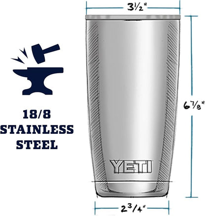 YETI Rambler 20 oz Stainless Steel Vacuum Insulated Tumbler w/MagSlider Lid - Image 6