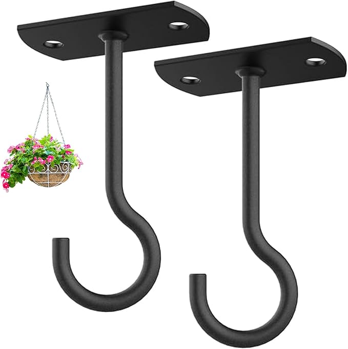 Ceiling Hooks for Hanging Plants, Hanging Bird Feeders, Wind Chimes, by QualityEfficiency