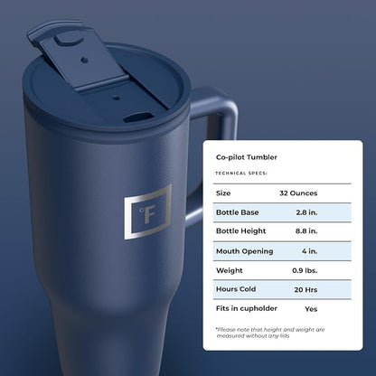 IRON °FLASK Co-Pilot Insulated Mug w/Straw & Flip Cap Lids - Image 9