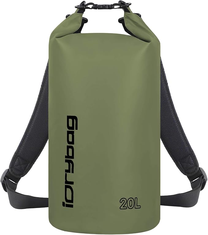 IDRYBAG Dry Bag for Kayaking Waterproof 2L/5L/10L/15L/20L, Small Dry Sack by iDrybag+