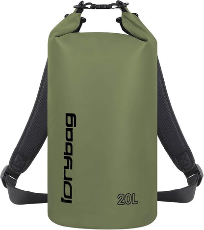 IDRYBAG Dry Bag for Kayaking Waterproof 2L/5L/10L/15L/20L, Small Dry Sack by iDrybag+