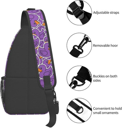 Cute Duck Sling Bag For Women Men Fashion Print Backpack Crossbody Shoulder Bag - Image 5