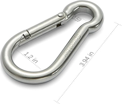 sprookber Stainless Steel Spring Snap Hook Carabiner - Image 2