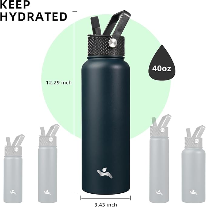 Konokyo 40oz Insulated Water Bottle Stainless Steel Sport Bottles - Image 5