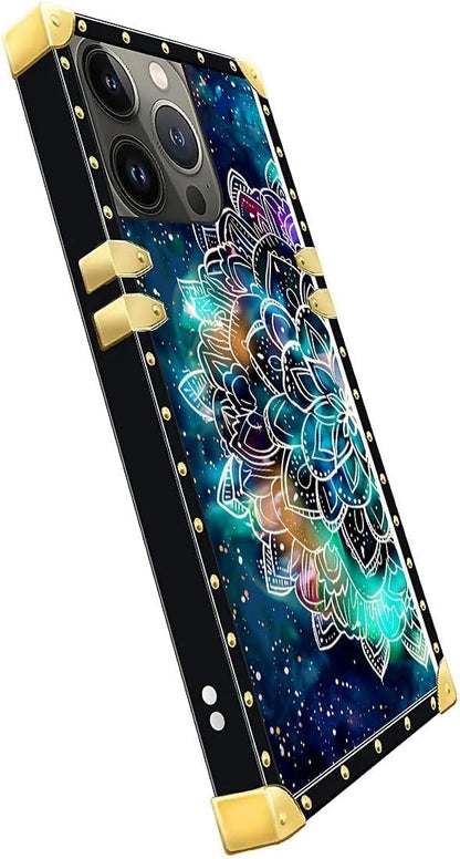 Compatible with iPhone 15 Pro Max Case, Starry Sky Colourful Mandala Luxury - Image 4