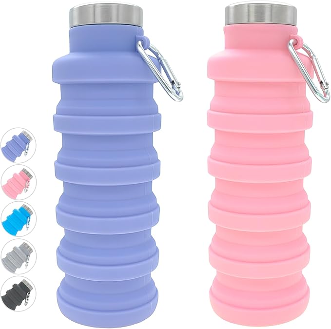 YCT Collapsible Water Bottle 17oz（500ml），Travel Portable Sport Water by YCT