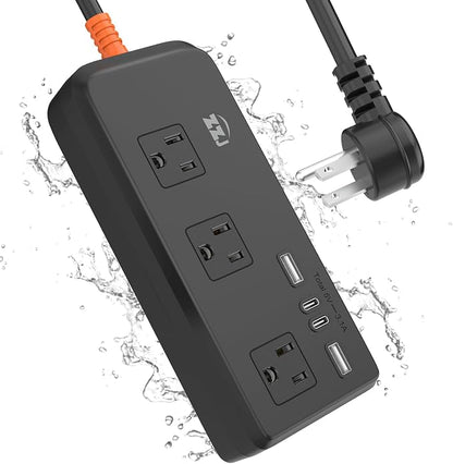 Outdoor Power Strip Weatherproof, IPX6 Waterproof Surge Protector by ZZJPowerStrip