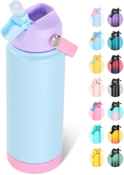 Fijinhom 24oz Insulated Stainless Steel Water Bottle, Wide Mouth Double Wall by Fijinhom