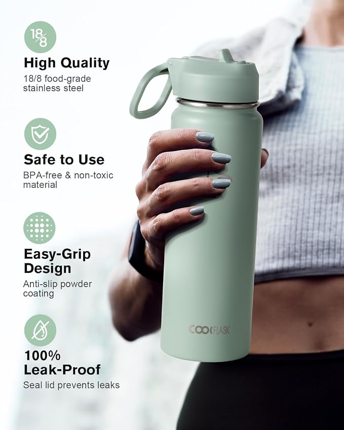 Coolflask Water Bottle 24 oz Insulated - Image 3