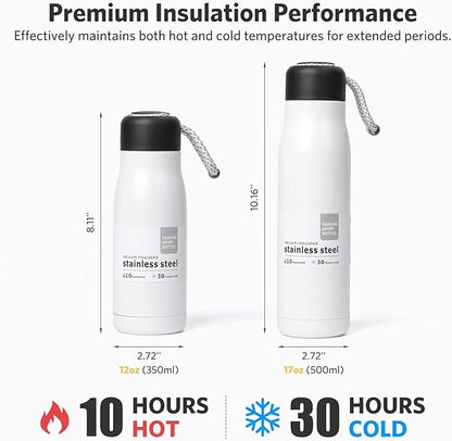 Small Water Bottle 12 oz, Dusgut Insulated Water Bottle, Stainless Steel - Image 3