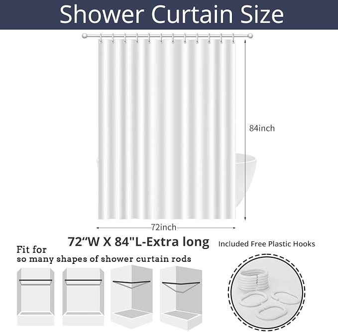 Grey and White Bow Shower Curtain - Image 7