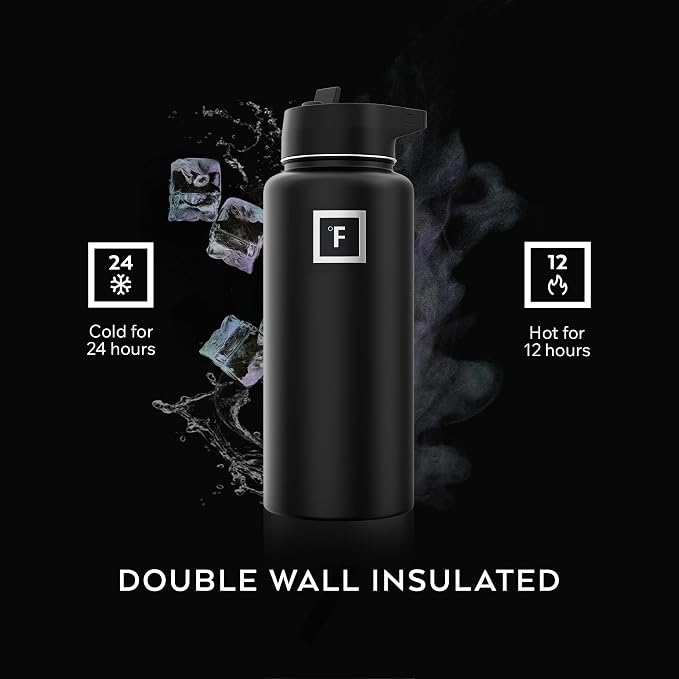 IRON °FLASK Camping & Hiking Hydration Flask - 32 oz Dark Night - Image 4