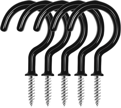 Cup Screw Hooks, 1 inch Vinyl Coated Ceiling Hooks, 100 Pack Screw in Hook by DRTDERUITAI