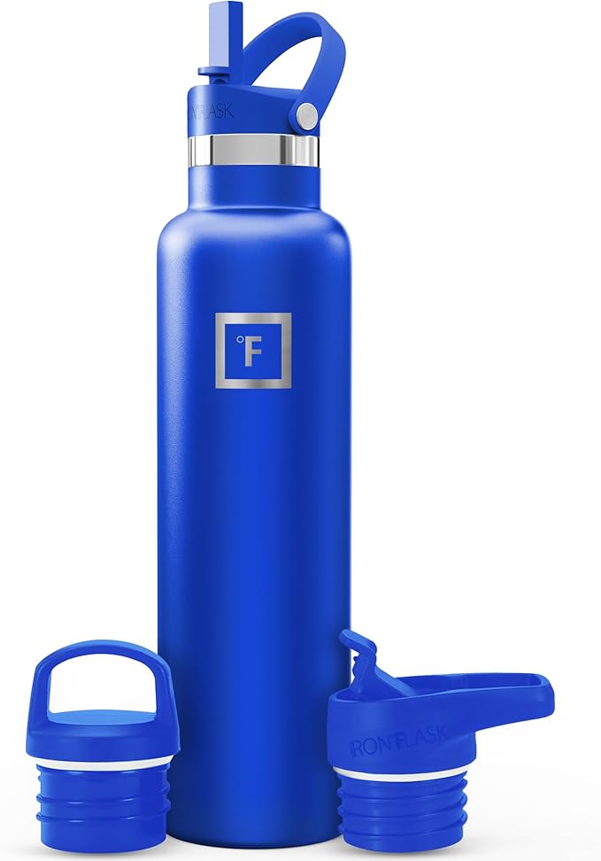IRON °FLASK Camping & Hiking Hydration Flask - 24 oz Cobalt by IronFlask