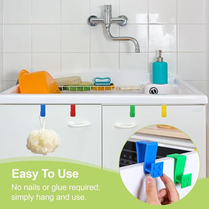 12Pcs Over Cabinet Door Hooks Plastic Over The Door Single Hook Space-Saving - Image 5