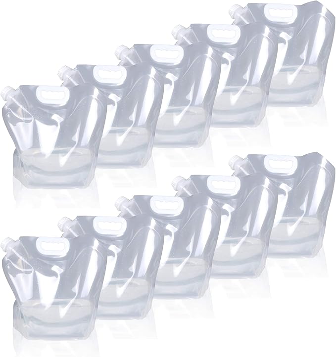 Soddeph Collapsible Water Container Bag, BPA Free Food Grade Clear Plastic by Soddeph