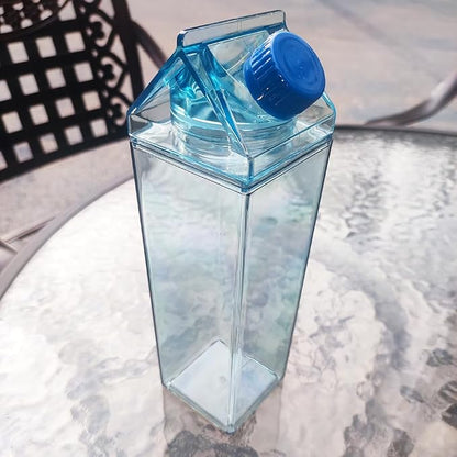 Jinberry 1000ml/34oz Cute Leakproof Clear Milk Carton Water Bottle Portable - Image 6