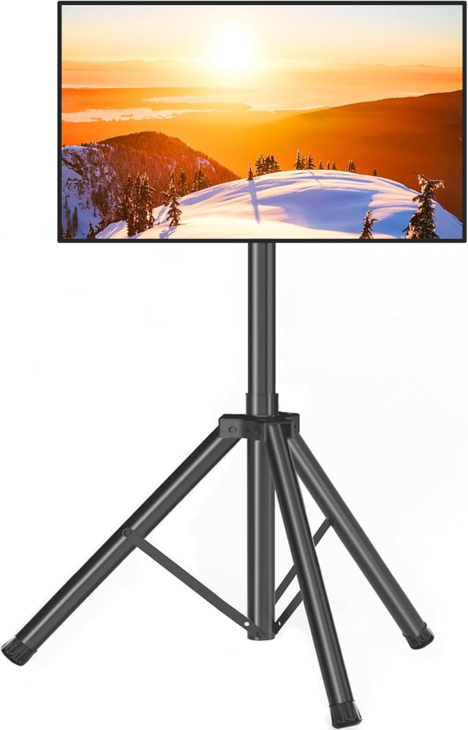 Tripod TV Stand for 23-75 inch Flat Screen/Curved TVs up to 100 lbs, Outdoor TV by TAVRFurniture