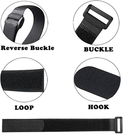 20 Pack Reusable Fastening Cable Ties and Cable Straps, Adjustable - Image 6