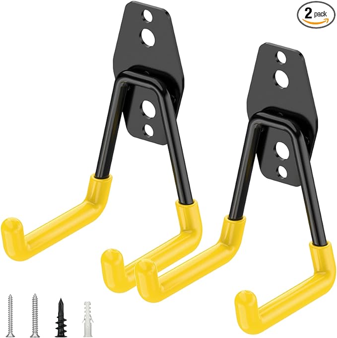 TICONN 2 Pack Heavy Duty Garage Hooks, Steel Utility Wall Storage Hooks by TICONN