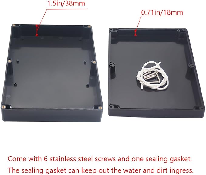 Project Box IP65 Waterproof Junction Box ABS Plastic Black Electrical Boxes DIY - Image 4
