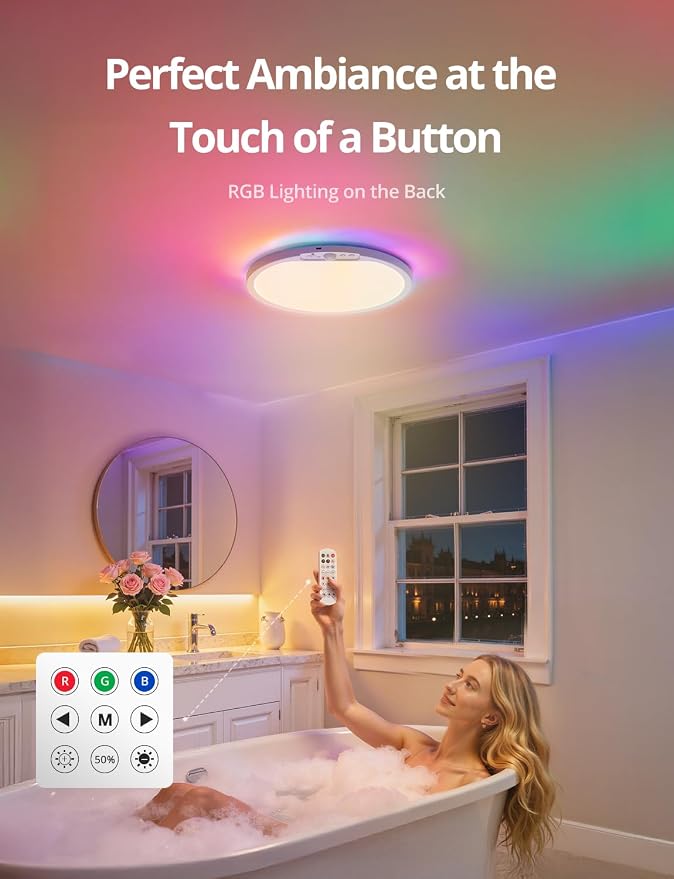 Combuh Rechargeable Battery Operated Ceiling Light - Image 7