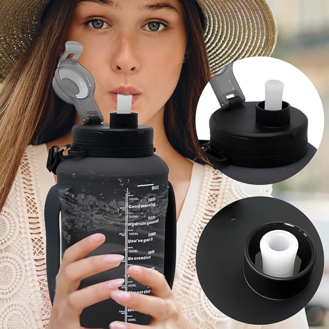 64oz Foldable Silicone Water Bottle - Image 4