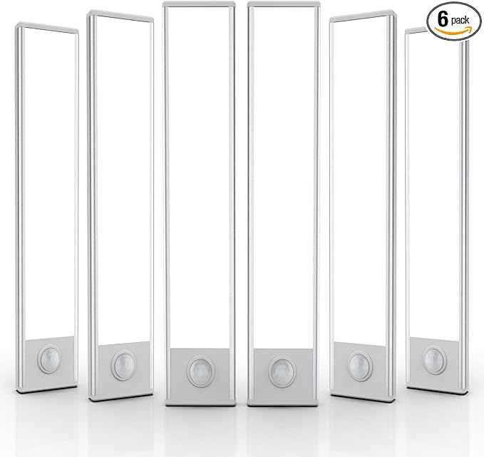 6 Pack Under Cabinet Lights Wireless, 40 LED Motion Sensor Light Indoor by AVEVA