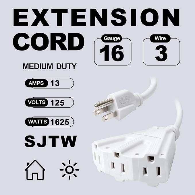 EP 2 Pack 6 Ft Outdoor Extension Cord - Image 2