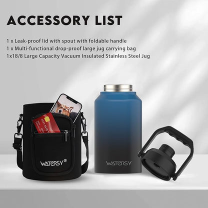 WATERSY 2/3 Gallon Water Bottle Insulated, BPA Free&Leak Proof, 87oz Stainless - Image 6
