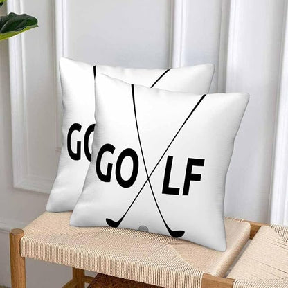 Black Golf Clubs Pillow Covers 18 X 18 Sports Themed Decor Symbol Golf Set of 2 - Image 4