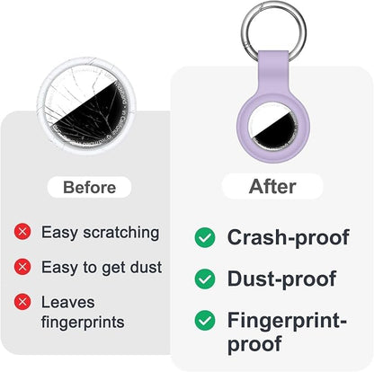 Linsaner Case for AirTag 2nd Gen & 1st Gen, Silicone Holder Keychain Key Ring - Image 3