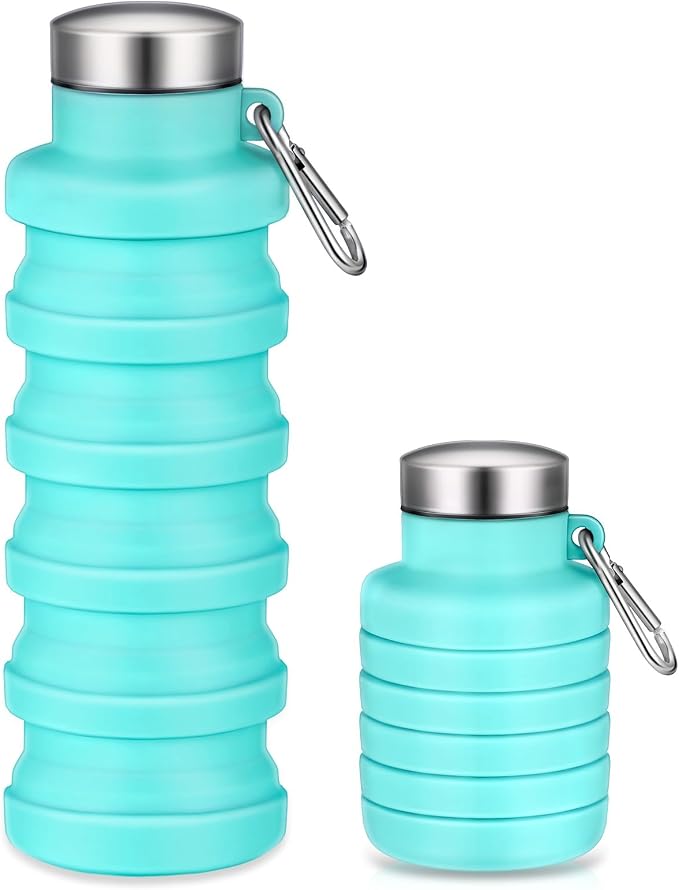 Baderke Collapsible Water Bottles 17oz Travel Sports Portable Water Bottle by Baderke