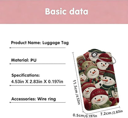 2 Pack Cute Snowman Luggage Tags - Image 3