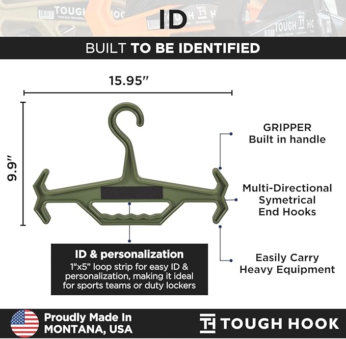 Tough Hook ID Heavy Duty Identification Hanger, USA Made 200 Lb Cap, Plate - Image 2