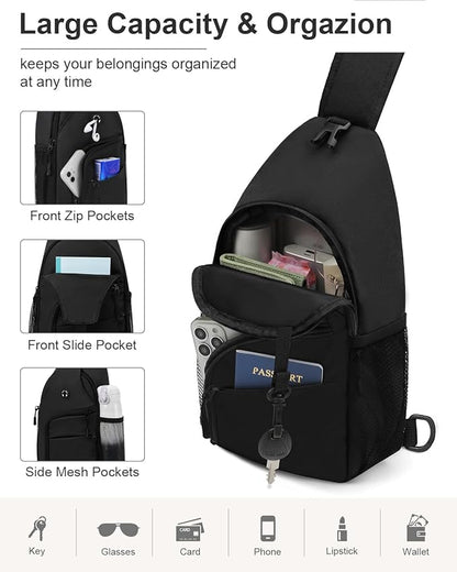 Pritent Crossbody Bags for Women Man Waterproof Sling Bag Backpack Trendy - Image 3