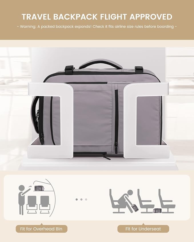 LOVEVOOK Travel Backpack for Women & Men, 60L Large Carry On Backpack Airline - Image 5