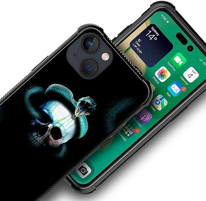 for iPhone 14 Case, Skeleton Winding Snake Pattern Graphic Design Girl Boy Soft - Image 5